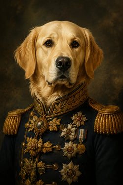 The Royal Portrait personalised pet artwork example