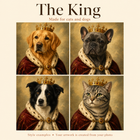 The King style examples: two dogs and two cats
