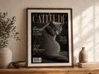 Catitude framed artwork in a home - illustrative lifestyle mockup