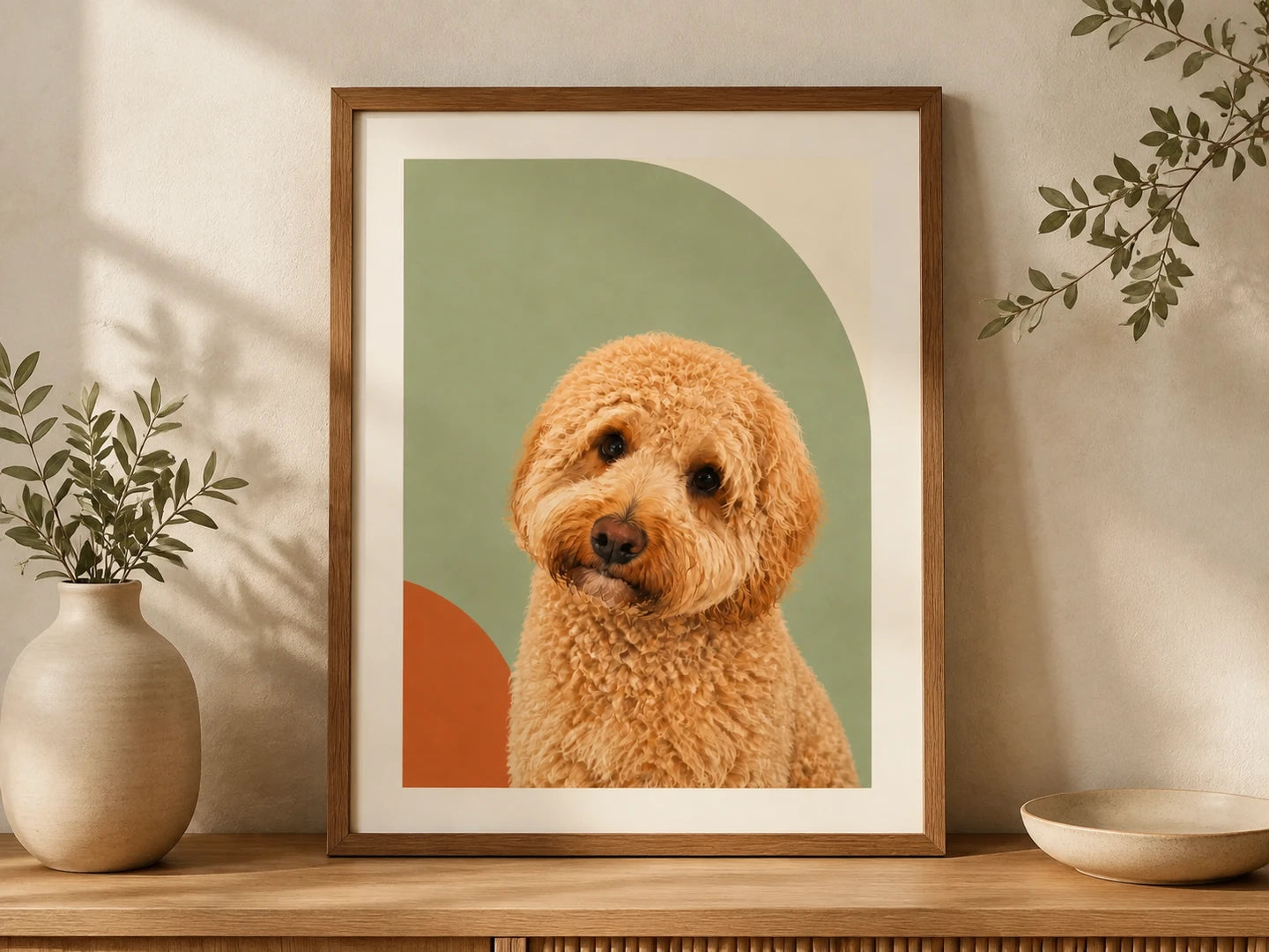 The Modern Muse framed artwork in a home - illustrative lifestyle mockup