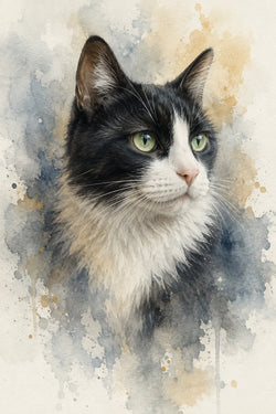 The Soft Watercolour personalised pet artwork example