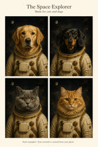 The Space Explorer style examples: two dogs and two cats