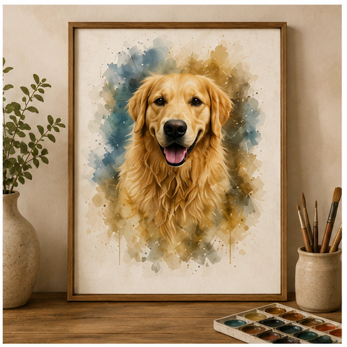 Watercolour portrait style