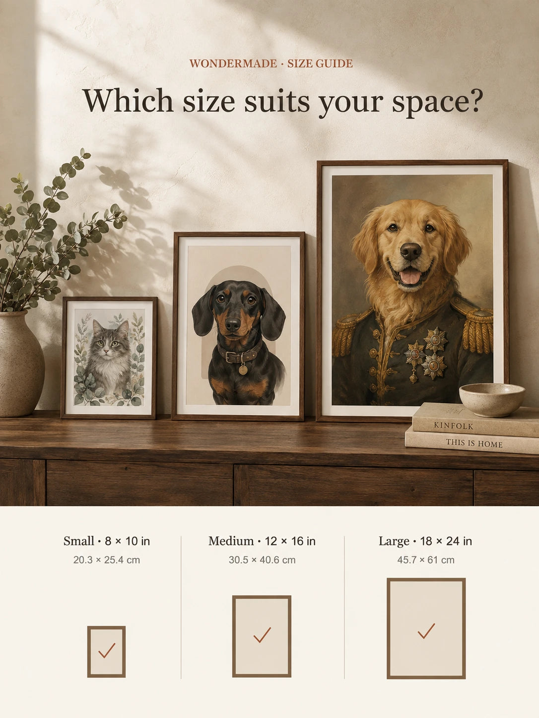 Styled console size guide