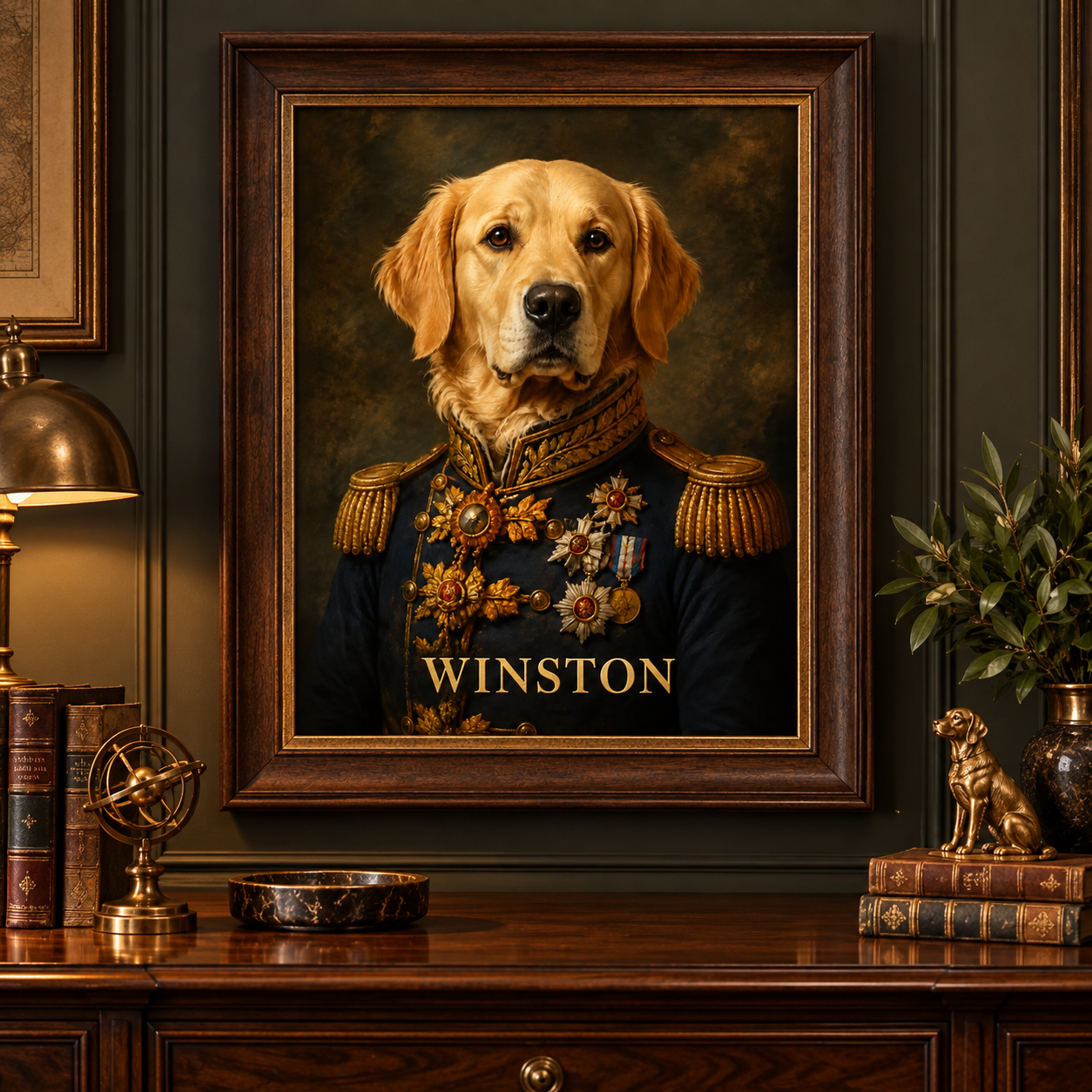 Personalised name example for The Royal Portrait